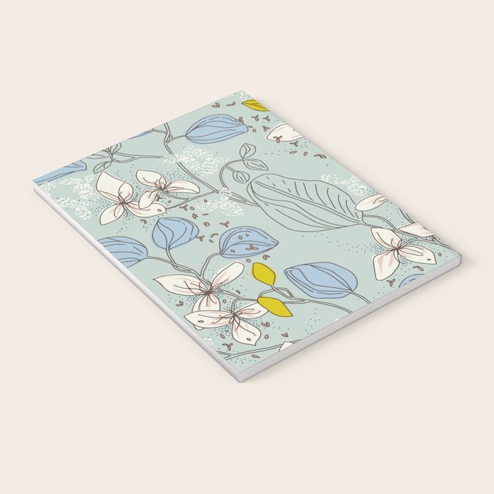Floral elegance mint summer freshness Notebook Gallery Image 3
