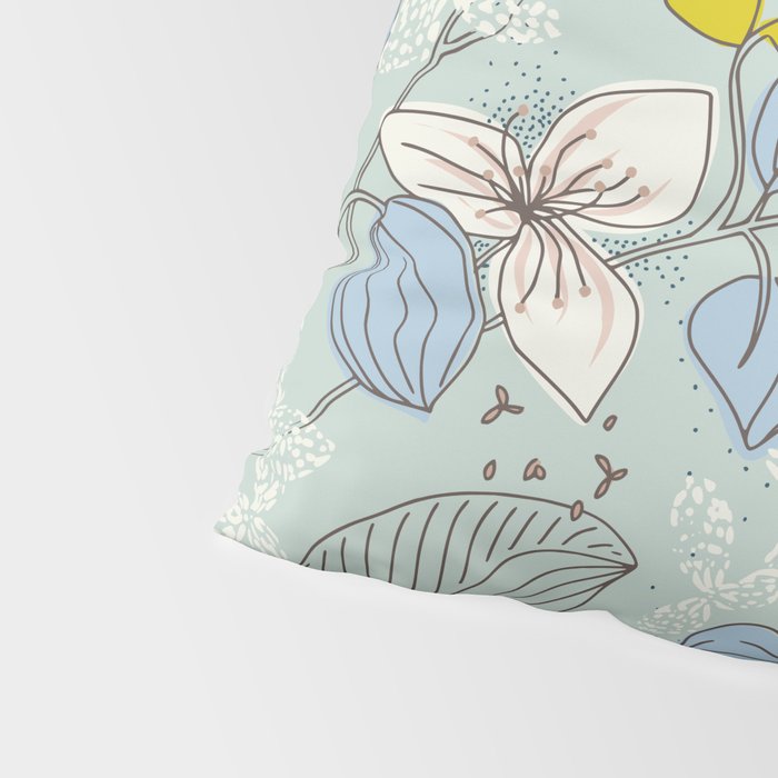 Floral elegance mint summer freshness Pillow Sham Gallery Image 4