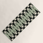 Mid Century Modern Diamond Pattern Sage Green 234 Yoga Mat Gallery Image 1