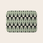 Mid Century Modern Diamond Pattern Sage Green 234 Bath Mat Gallery Image 1