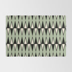 Mid Century Modern Diamond Pattern Sage Green 234 Rug Gallery Image 2