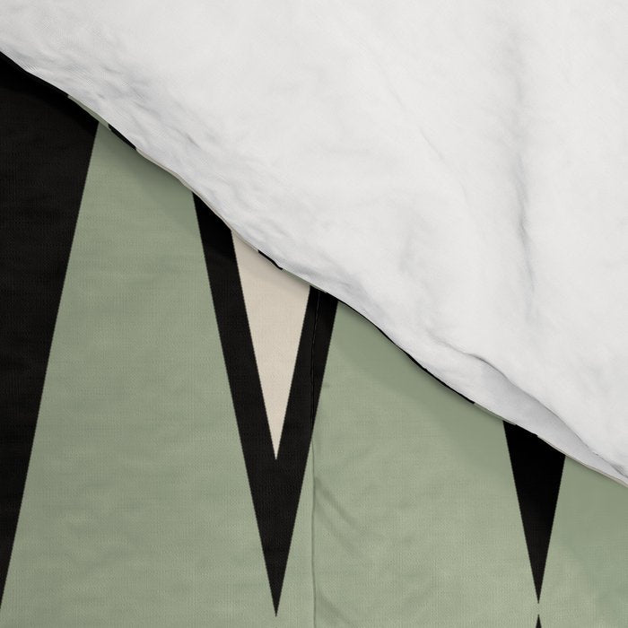 Mid Century Modern Diamond Pattern Sage Green 234 Comforter Gallery Image 4