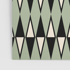 Mid Century Modern Diamond Pattern Sage Green 234 Poster Gallery Image 3