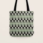 Mid Century Modern Diamond Pattern Sage Green 234 Tote Bag Gallery Image 1