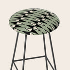 Mid Century Modern Diamond Pattern Sage Green 234 Stool Gallery Image 2