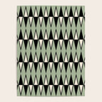 Mid Century Modern Diamond Pattern Sage Green 234 Poster Gallery Image 4