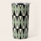 Mid Century Modern Diamond Pattern Sage Green 234 Travel Mug Gallery Image 1
