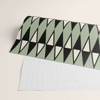 Mid Century Modern Diamond Pattern Sage Green 234 Wrapping Paper Gallery Image 2