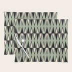 Mid Century Modern Diamond Pattern Sage Green 234 Placemat Gallery Image 1
