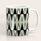 Mid Century Modern Diamond Pattern Sage Green 234 Coffee Mug Gallery Image 1