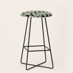 Mid Century Modern Diamond Pattern Sage Green 234 Stool Gallery Image 1