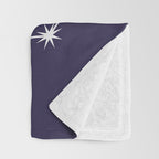 Capricorn Zodiac Star Constellation Line Art Dark Purple Throw Blanket Gallery Image 3
