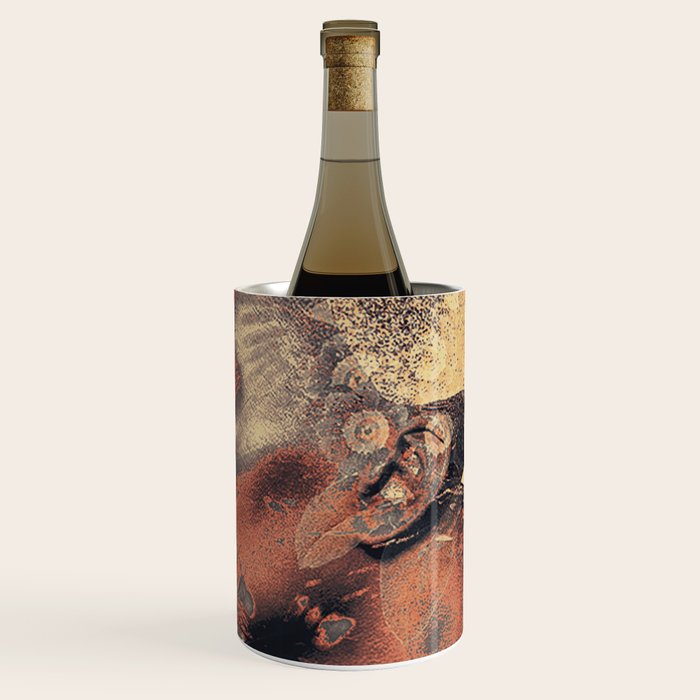 PORTRAIT (Woman and bird) Wine Chiller Gallery Image 1