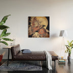 PORTRAIT (Woman and bird) Wood Wall Art Gallery Image 2