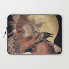 PORTRAIT (Woman and bird) Laptop Sleeve Gallery Image 1