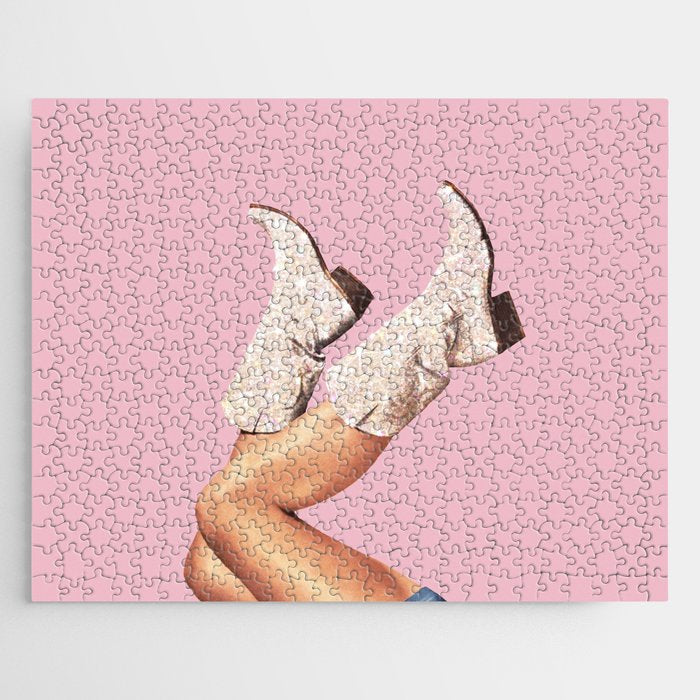 These Boots - Glitter Pink Landscape Jigsaw Puzzle Gallery Image 1
