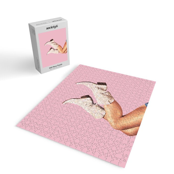 These Boots - Glitter Pink Landscape Jigsaw Puzzle Gallery Image 2