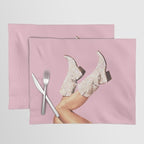 These Boots - Glitter Pink Landscape Placemat Gallery Image 1