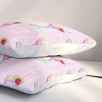 Pink Aesthetic Martini Glass with Cherry Pillow Sham Gallery Image 3