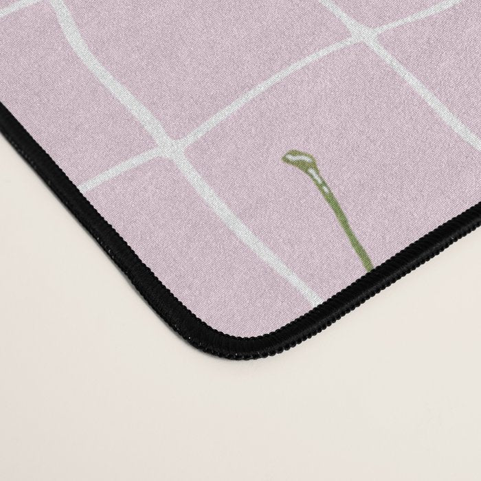 Pink Aesthetic Martini Glass with Cherry Desk Mat Gallery Image 4