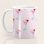 Pink Aesthetic Martini Glass with Cherry Coffee Mug Gallery Image 3