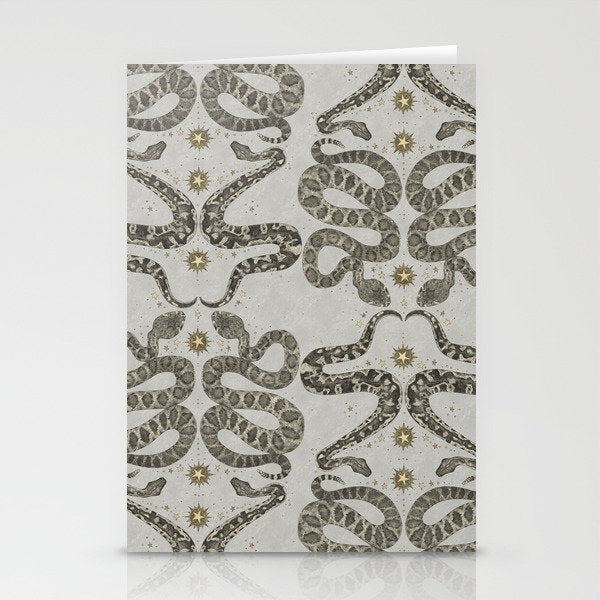 celestial snakes silver Stationery Card Gallery Image 2