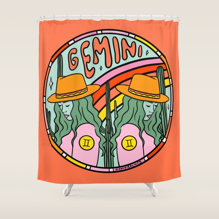 Gemini Cowgirl Shower Curtain Gallery Image 1