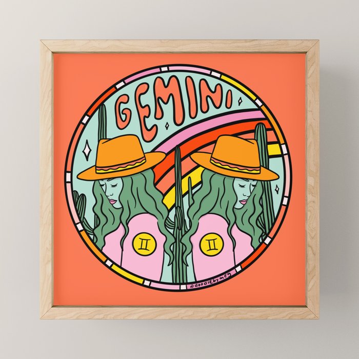 Gemini Cowgirl Mini Art Print Gallery Image 1