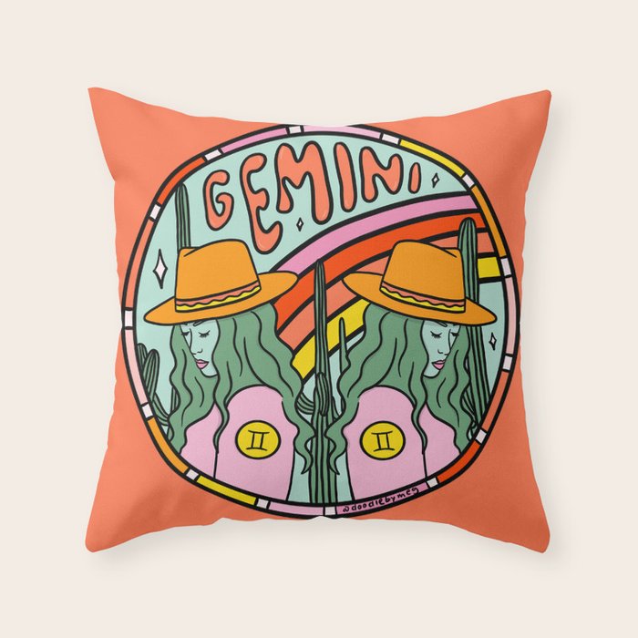 Gemini Cowgirl Throw Pillow Gallery Image 6