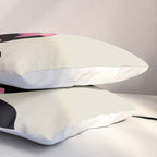 Black floral Vase Pillow Sham Gallery Image 3