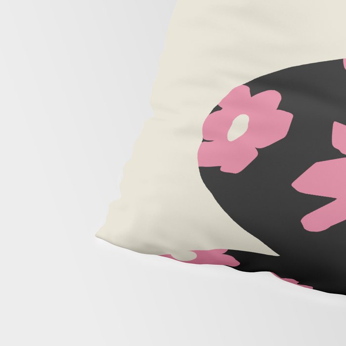Black floral Vase Pillow Sham Gallery Image 4