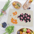 Black floral Vase Cutting Board Gallery Image 2