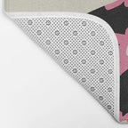 Black floral Vase Bath Mat Gallery Image 2