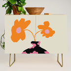 Black floral Vase Credenza Gallery Image 1
