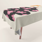 Black floral Vase Tablecloth Gallery Image 1