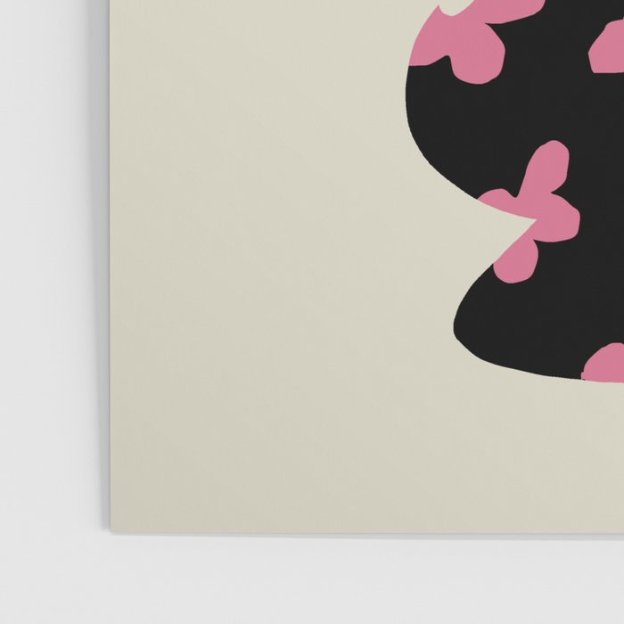 Black floral Vase Poster Gallery Image 3