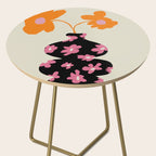 Black floral Vase Side Table Gallery Image 2
