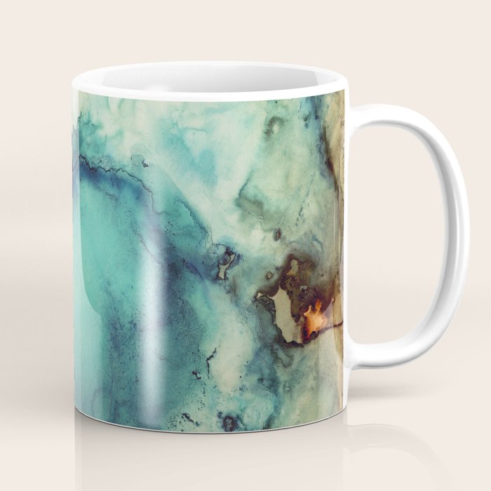 Teal Abstract Coffee Mug Gallery Image 1