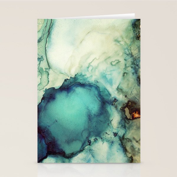 Teal Abstract Stationery Card Gallery Image 2