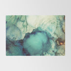 Teal Abstract Rug Gallery Image 2