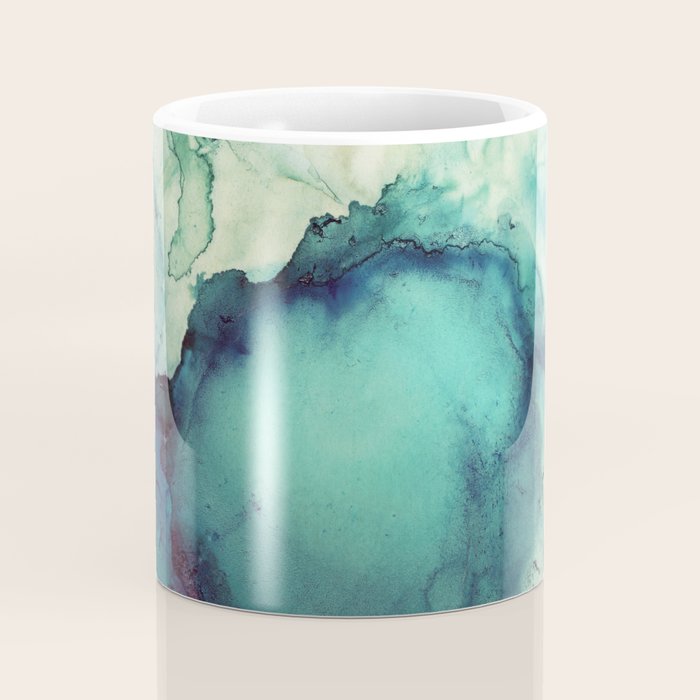 Teal Abstract Coffee Mug Gallery Image 4