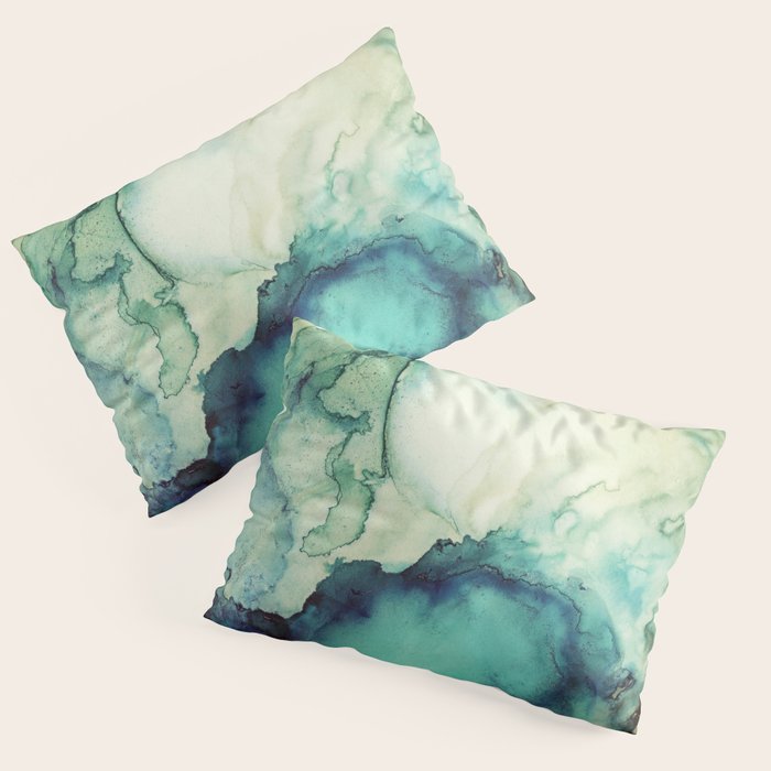Teal Abstract Pillow Sham Gallery Image 3