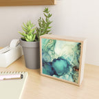 Teal Abstract Mini Art Print Gallery Image 2