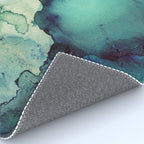 Teal Abstract Rug Gallery Image 4
