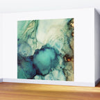 Teal Abstract Wall Mural Gallery Image 2