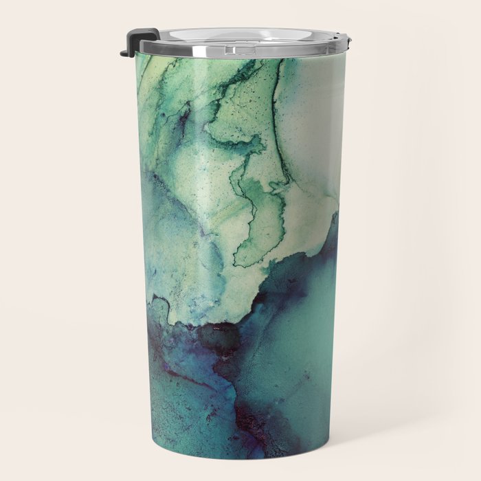 Teal Abstract Travel Mug Gallery Image 3