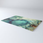 Teal Abstract Rug Gallery Image 3