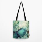 Teal Abstract Tote Bag Gallery Image 2