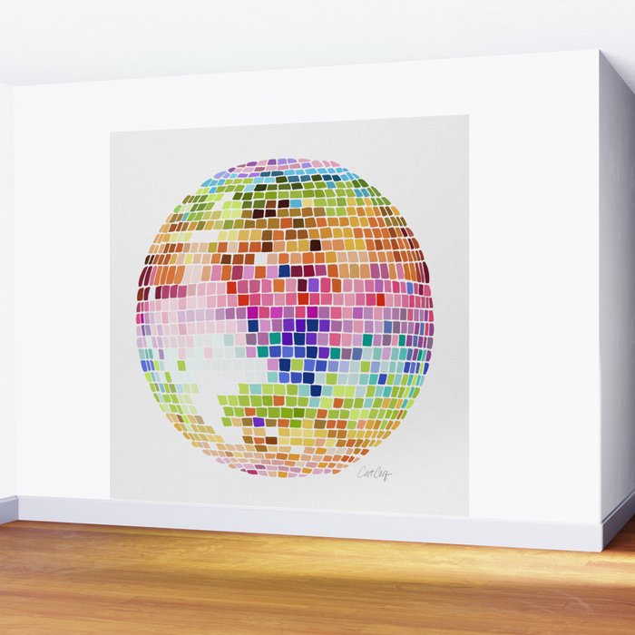 Disco Ball â Rainbow Wall Mural Gallery Image 2