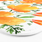 Watercolor California poppies Bath Mat Gallery Image 3